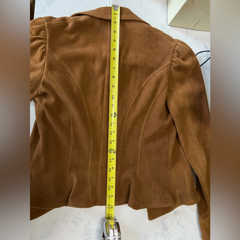 Ralph Lauren Purple Label Collection Suede fitted Womens jacket, Size 6 - Picture 13 of 16